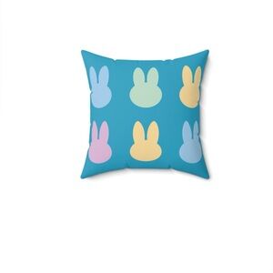 Pillow - multicolor Bunnies Design size 
16" × 16"